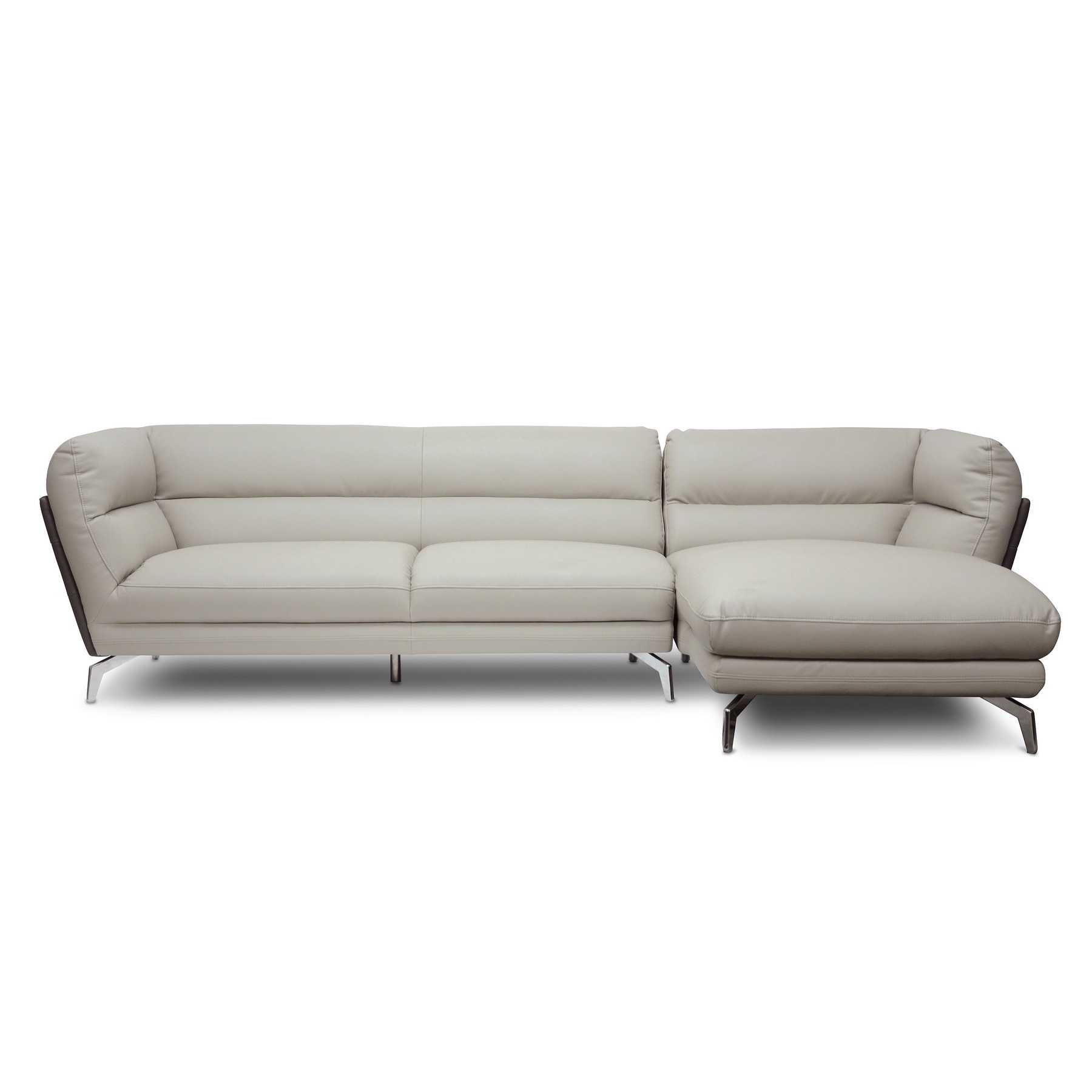 Baxton Studio Quall Gray Modern Sectional Sofa Right Facing