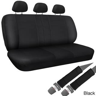 OxGord Synthetic Imitation Leather 8 Piece Bench Seat Cover Set For Any Split Benches