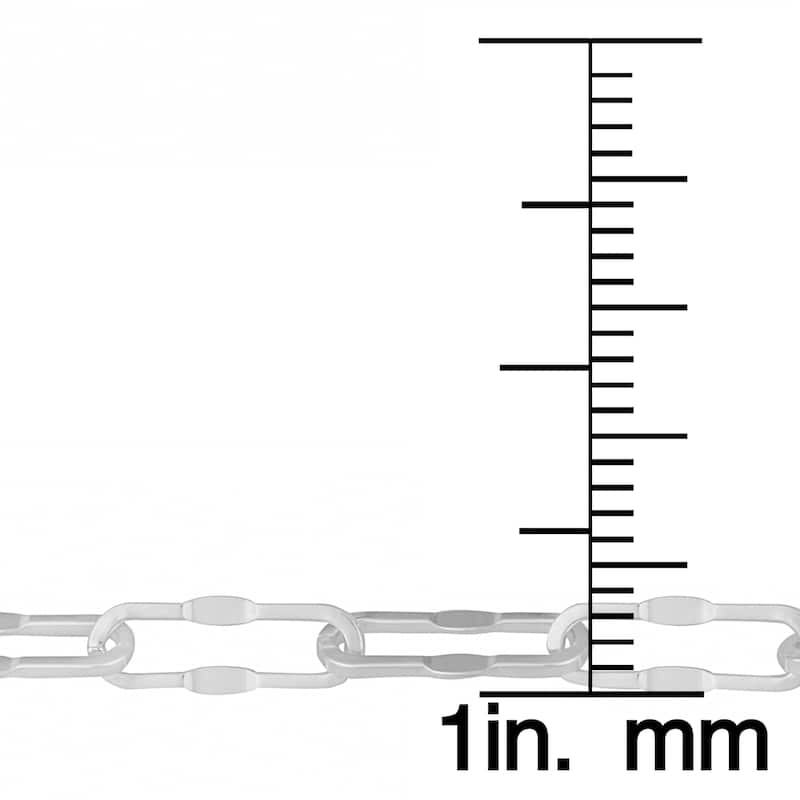 Fremada Sterling Silver 3.6-mm Fancy Long Cable Necklace (16-30 inch)