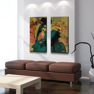 2 Piece Canvas Wall Art ready2hangart 'the color of jazz xvii' oversized 2-piece canvas 2 Piece Canvas Wall Art ready2hangart 'the color of jazz xvii' oversized 2-piece canvas