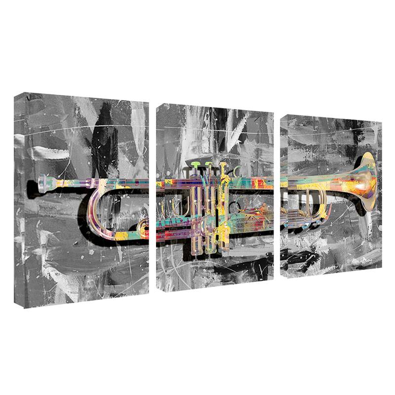 Ready2HangArt 'The Color of Jazz XV' Oversized 3Piece Canvas Wall Art