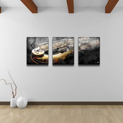 The Color of Jazz IX' Oversized 3-Pc Canvas Wall Art Set