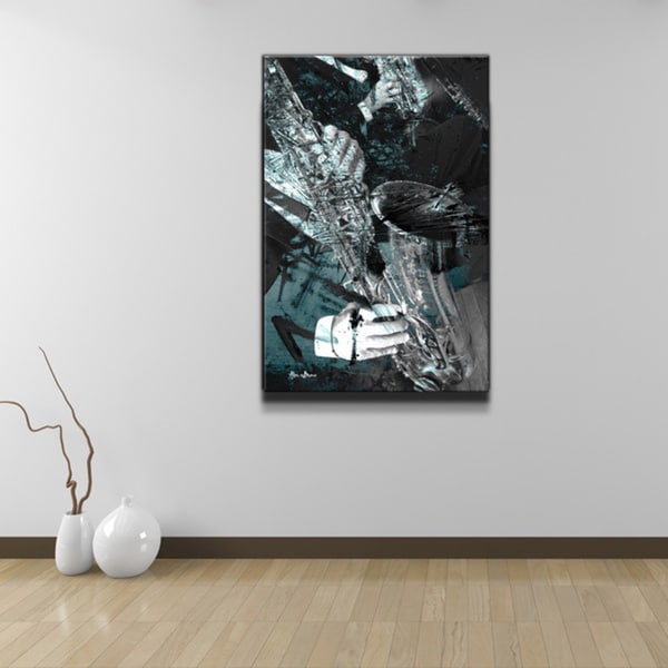 Overstock Wall Art ready2hangart 'the color of jazz viii' oversized canvas wall art Overstock Wall Art ready2hangart 'the color of jazz viii' oversized canvas wall art