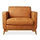 preview thumbnail 5 of 6, Strick & Bolton Filmore Oversized Tan Italian Leather Club Chair