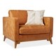 preview thumbnail 6 of 6, Strick & Bolton Filmore Oversized Tan Italian Leather Club Chair