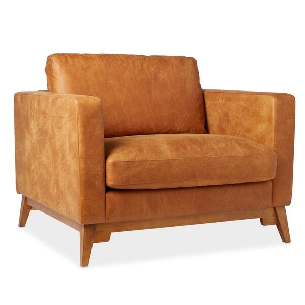 Strick Bolton Filmore Oversized Tan Italian Leather Club Strick Bolton Filmore Oversized Tan