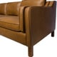 preview thumbnail 6 of 6, Strick & Bolton Canape 86-inch Oxford Honey Leather Sofa