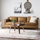 preview thumbnail 1 of 6, Strick & Bolton Canape 86-inch Oxford Honey Leather Sofa