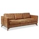 preview thumbnail 2 of 6, Strick & Bolton Filmore 89-inch Tan Leather Sofa