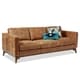 preview thumbnail 6 of 6, Strick & Bolton Filmore 89-inch Tan Leather Sofa