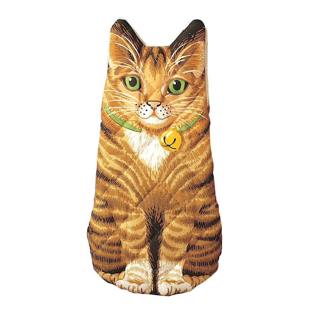 Kitten Quilted Cotton Oven Mitt