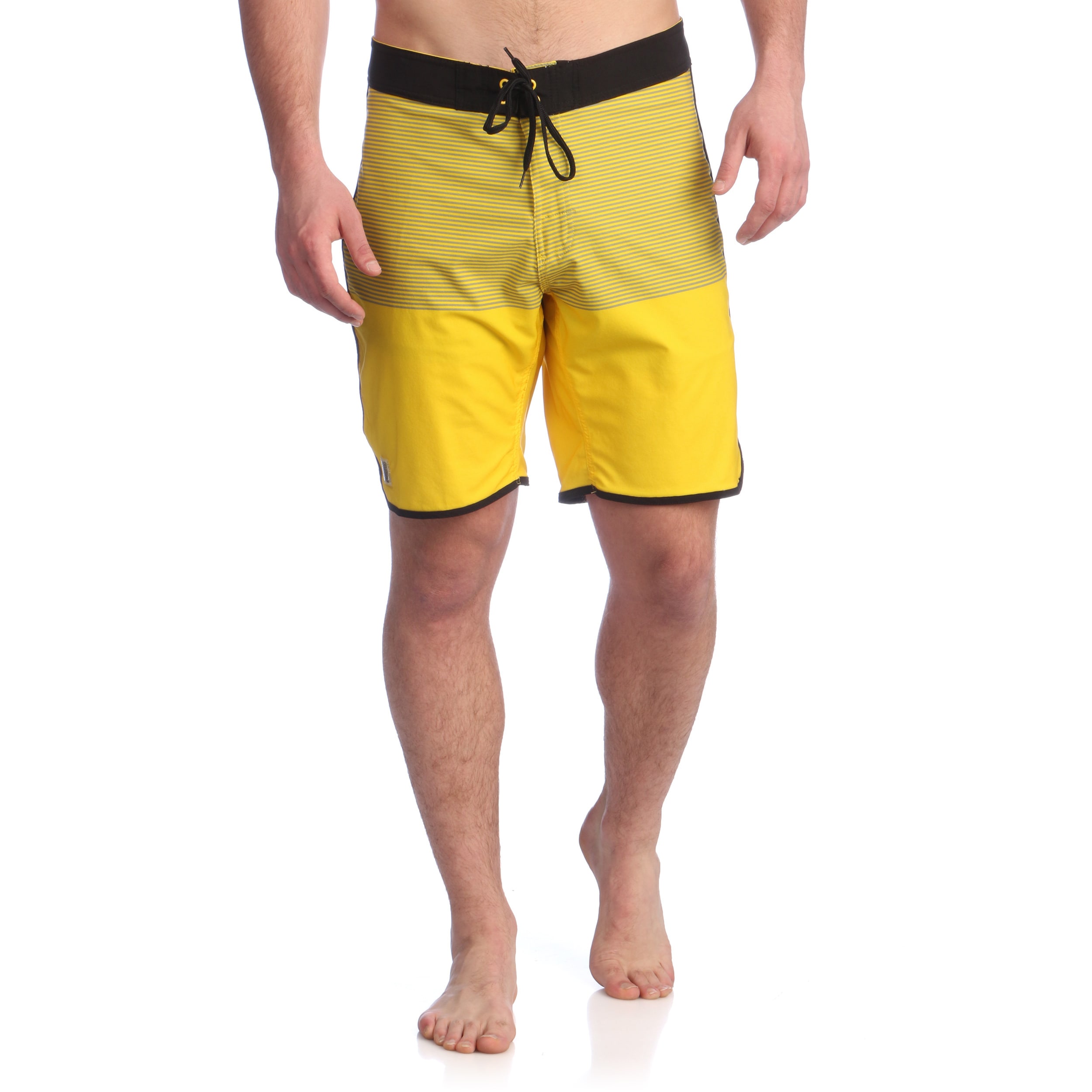 Zonal Mens Cyber Yellow Stretch Anchor Boardshorts