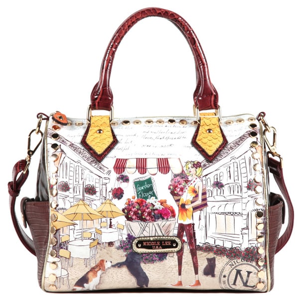 Nicole Lee Kayla Blocked Fashionista Print Satchel