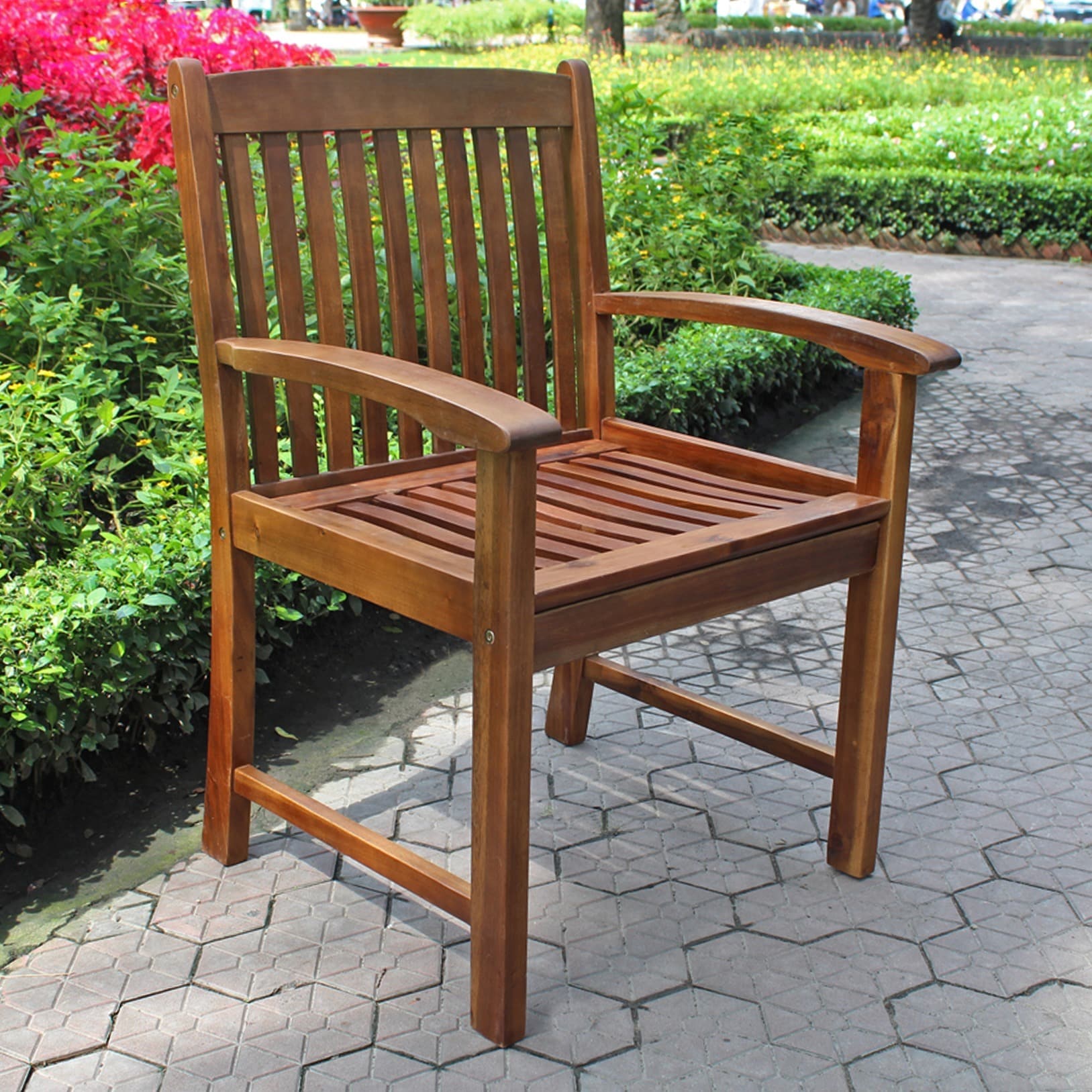 International Caravan Hudson Acacia Hardwood Armchairs (set Of 2)