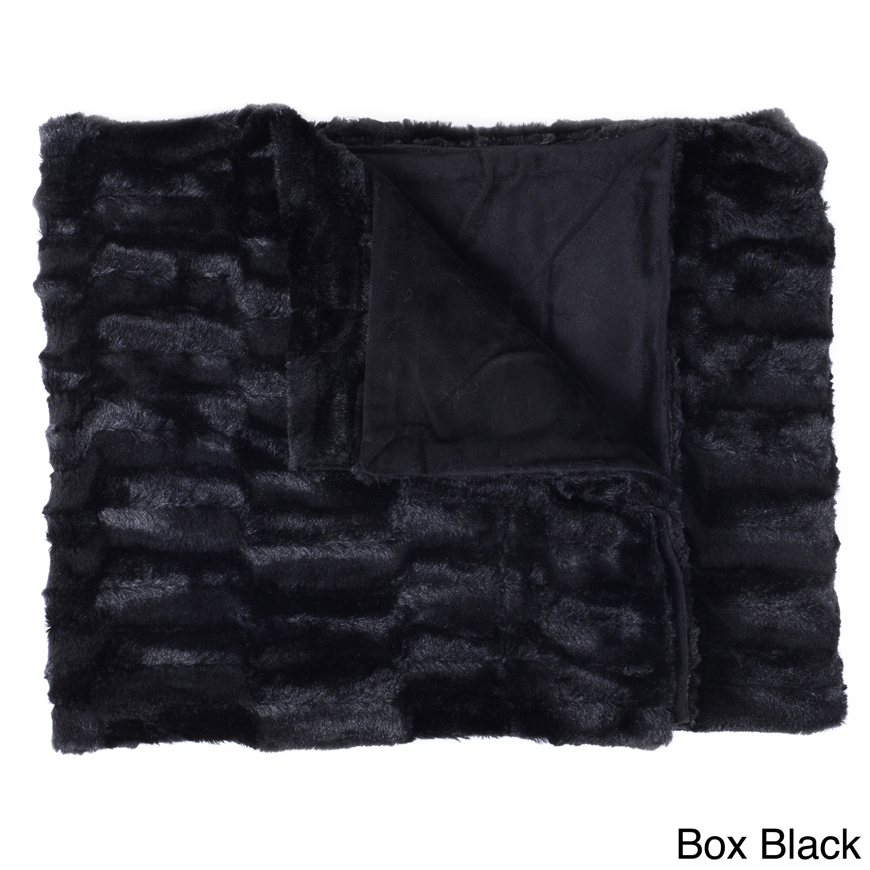 Plush Reversible Mink Faux Fur Throw