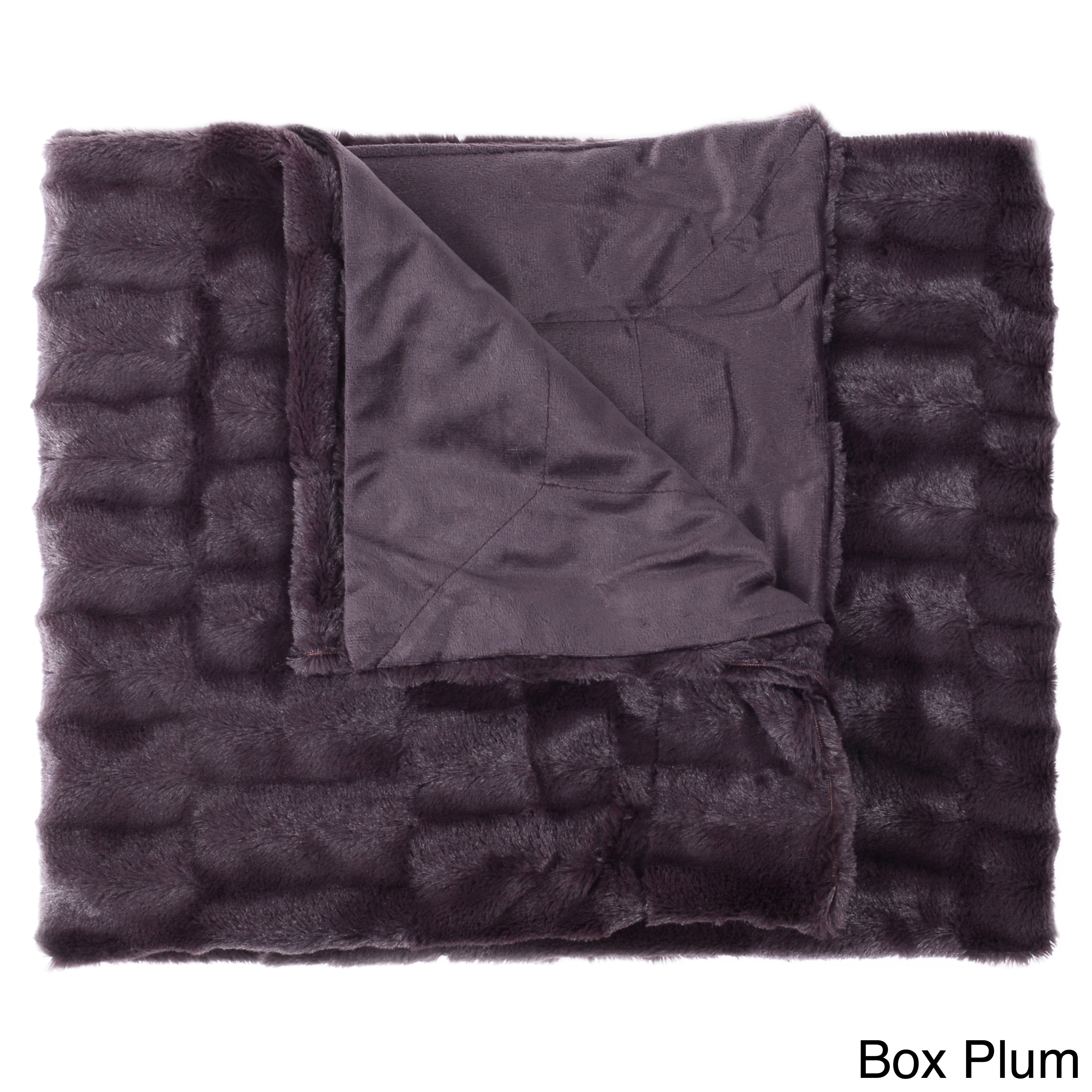 Plush Reversible Mink Faux Fur Throw