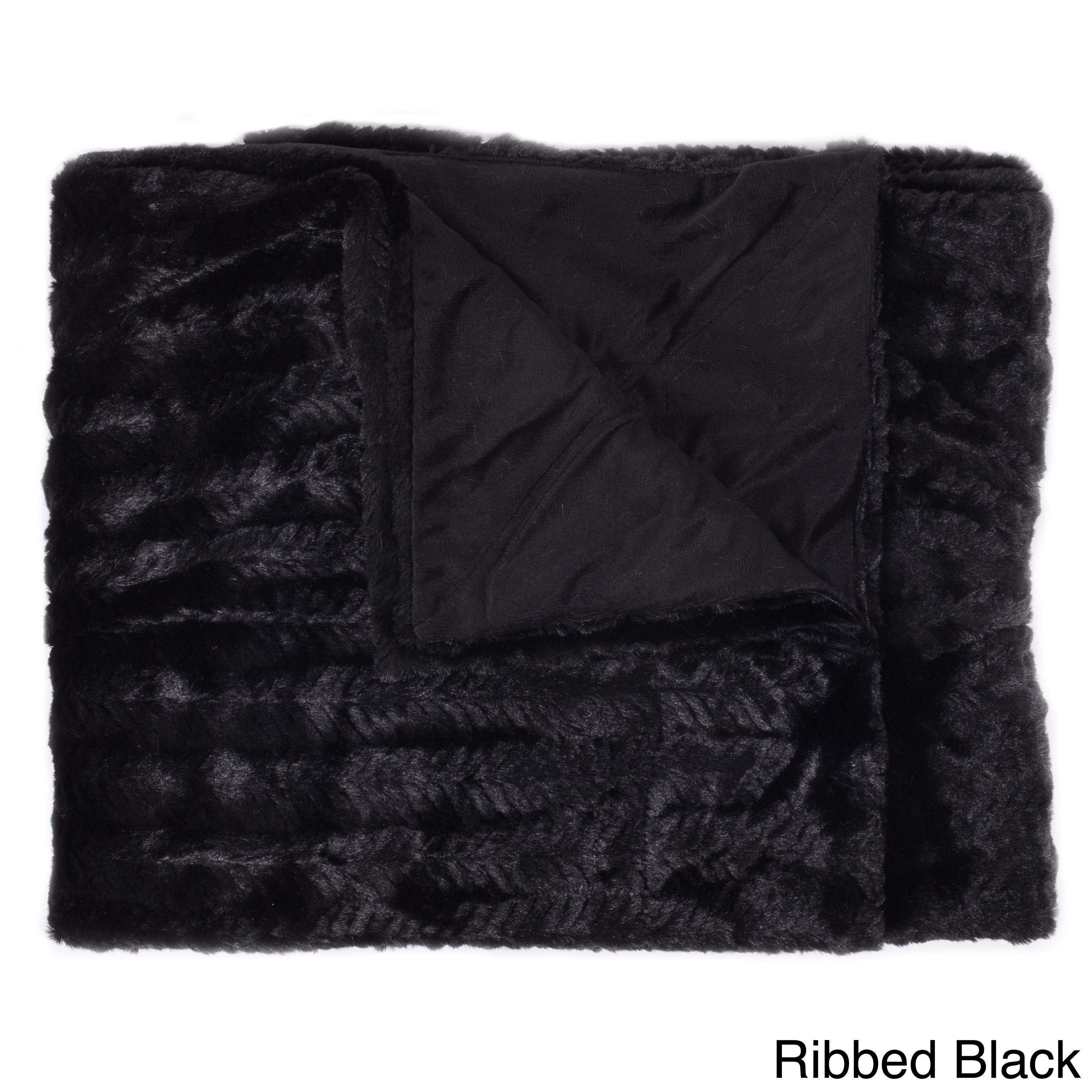 Plush Reversible Mink Faux Fur Throw