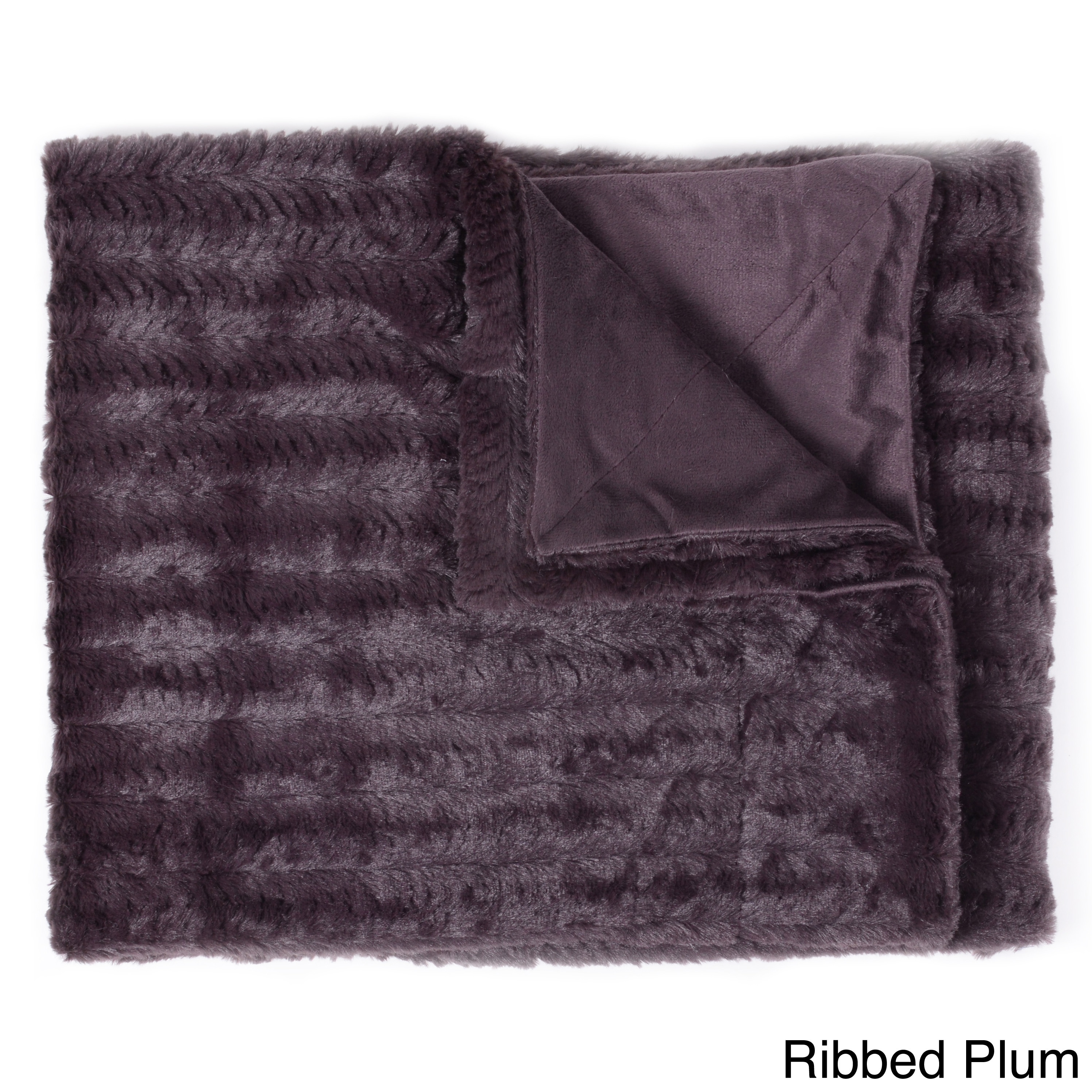 Plush Reversible Mink Faux Fur Throw