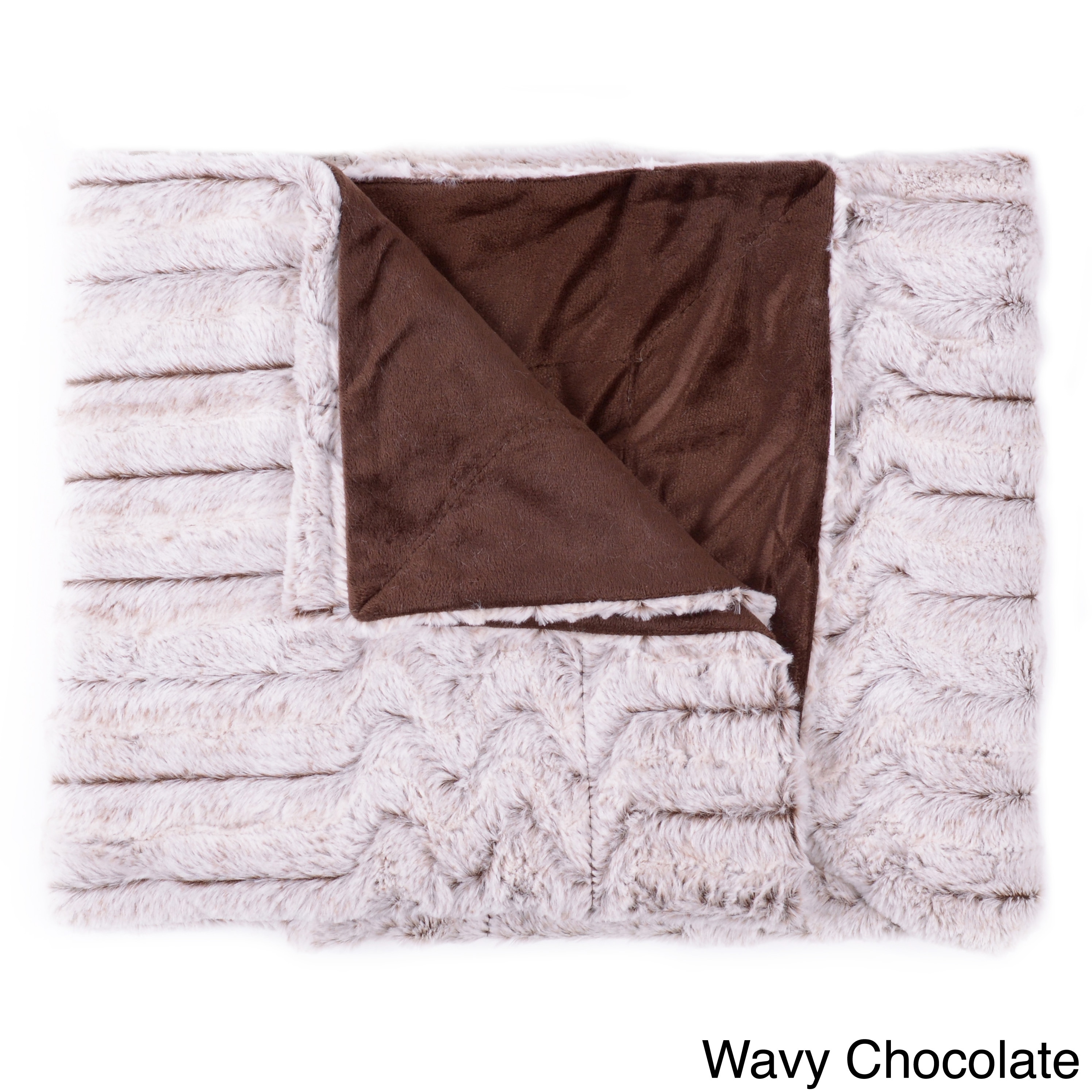 Plush Reversible Mink Faux Fur Throw