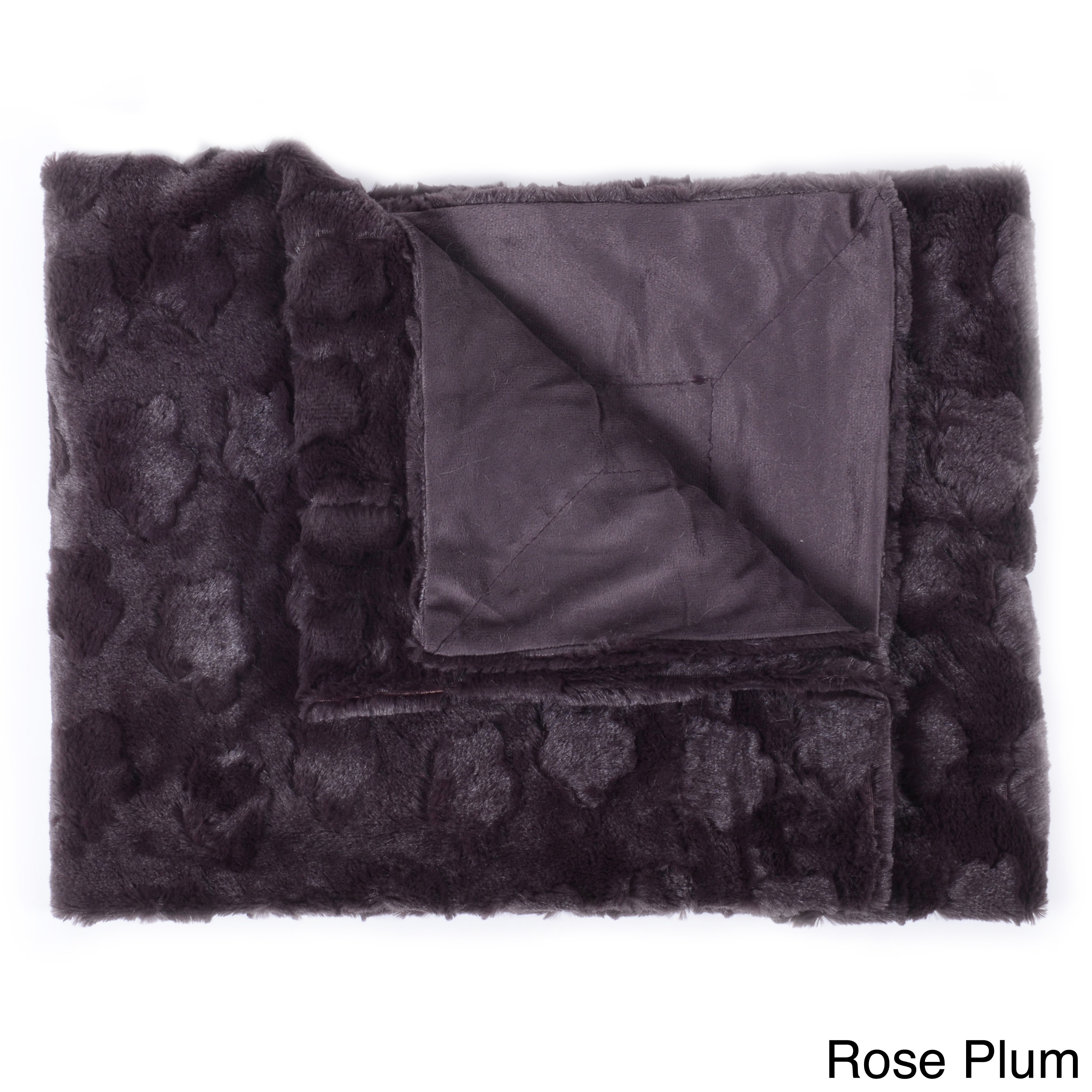 Plush Reversible Mink Faux Fur Throw