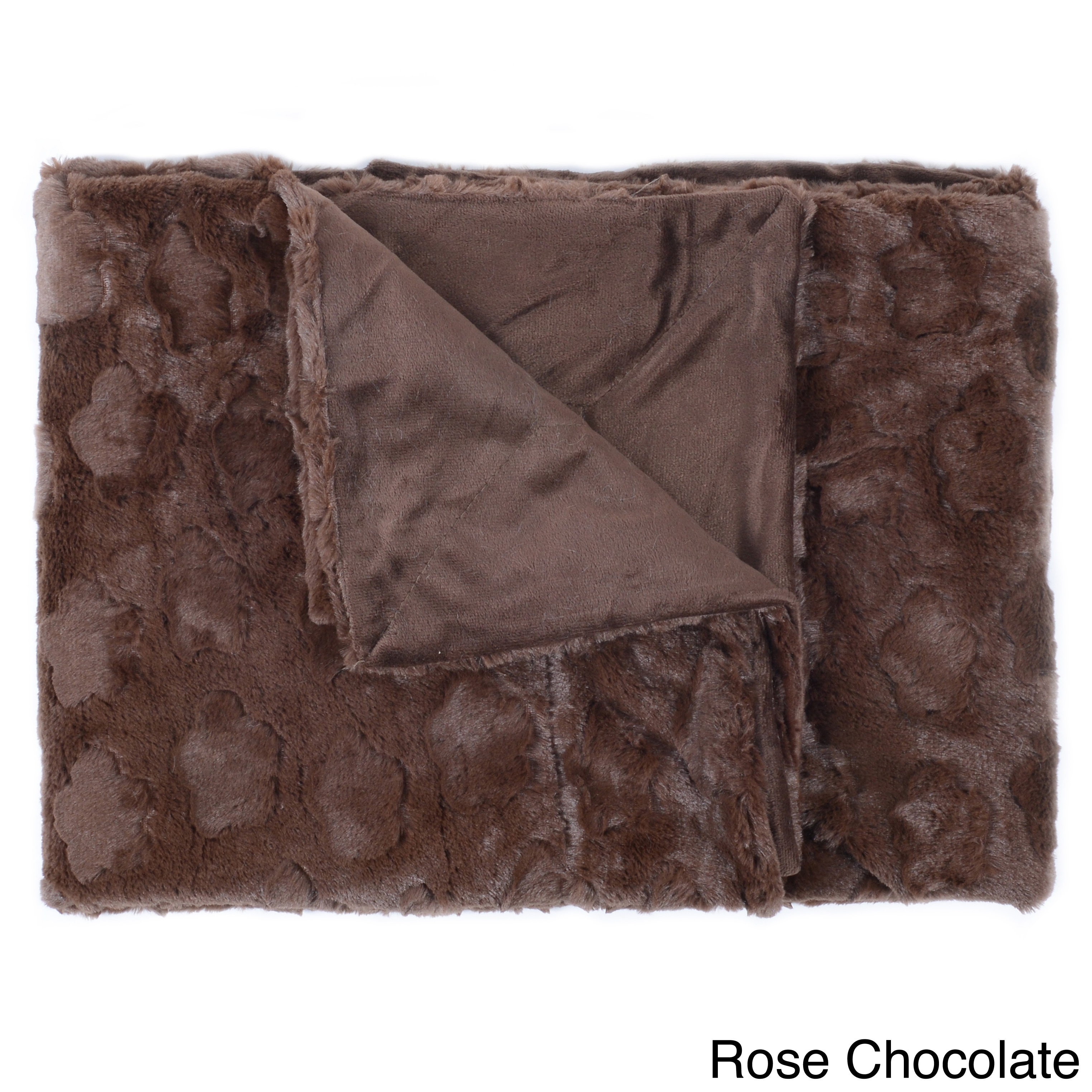 Plush Reversible Mink Faux Fur Throw