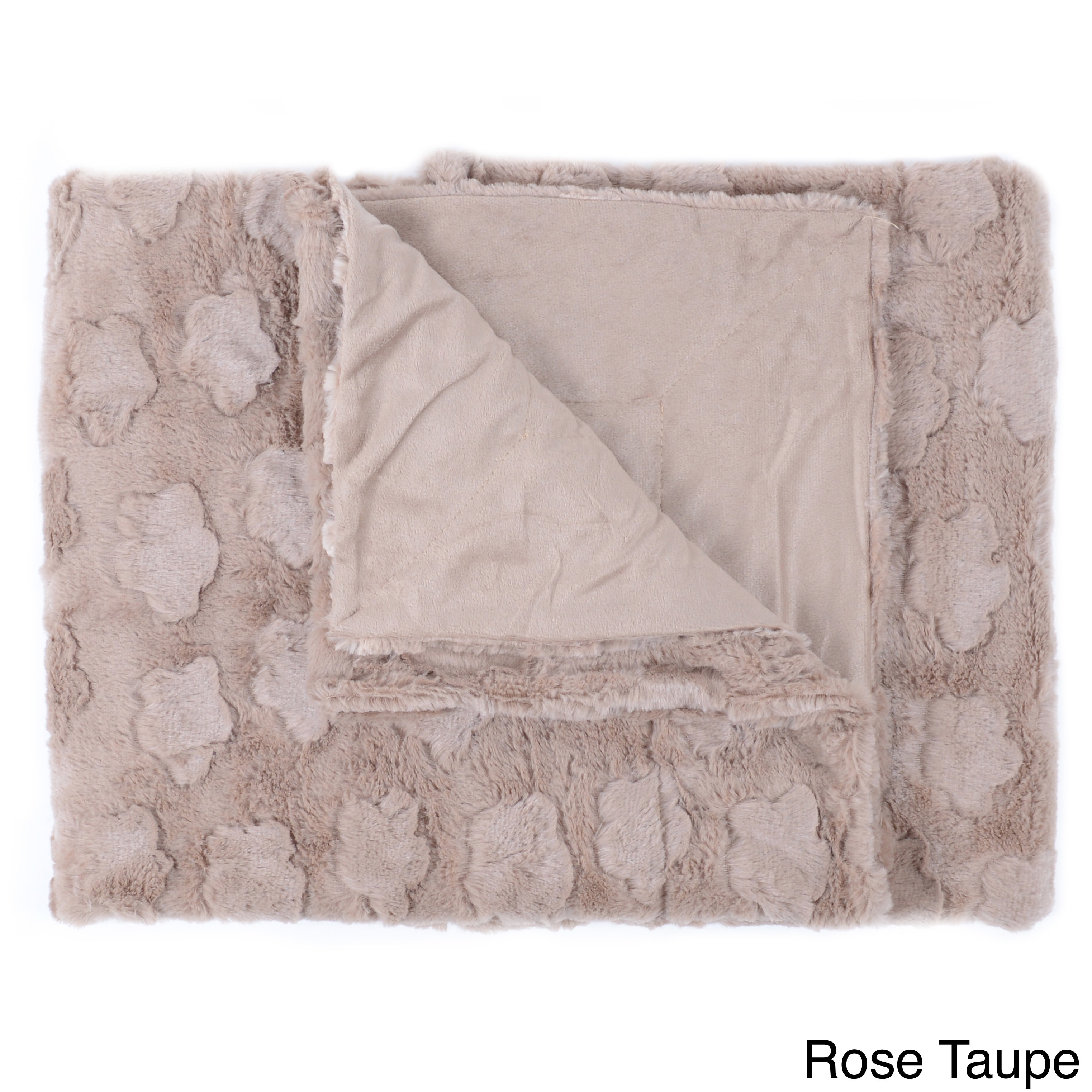 Plush Reversible Mink Faux Fur Throw