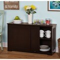 Simple Living Espresso Sliding Door Stackable Cabinet