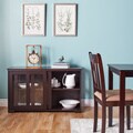 Simple Living Glass Sliding Door Stackable Cabinet