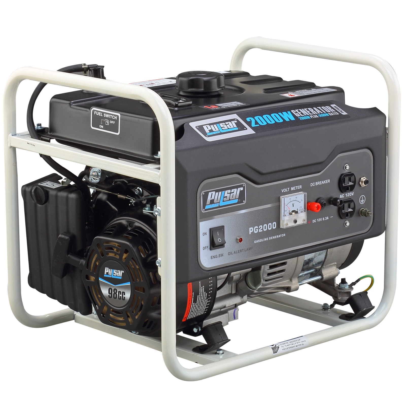 Pulsar Products 2,000 watt Gasoline Powered Portable Generator