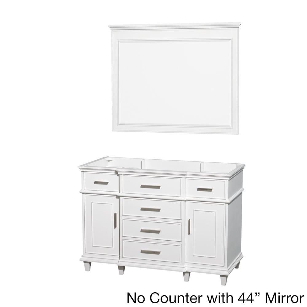 Wyndham Collection Berkeley White 48 inch Single Birch Vanity White Size Single Vanities