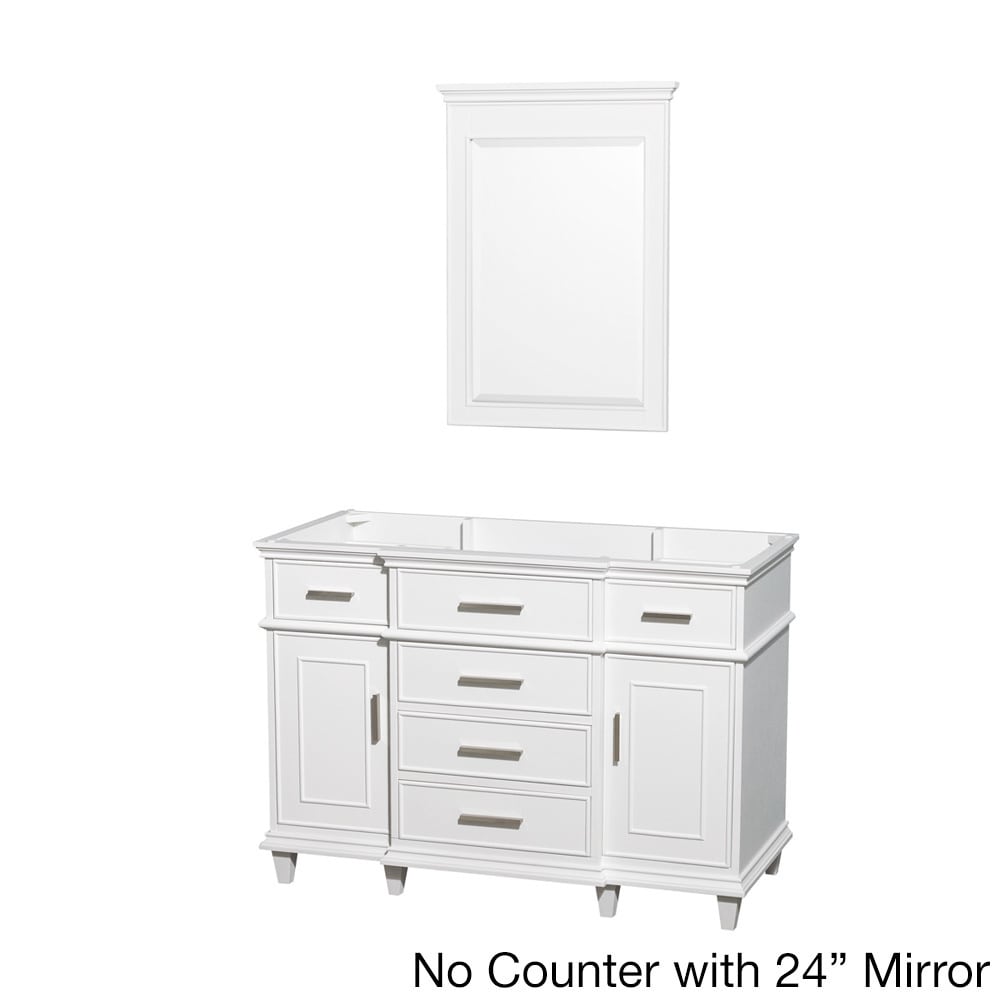 Wyndham Collection Berkeley White 48 inch Single Birch Vanity White Size Single Vanities