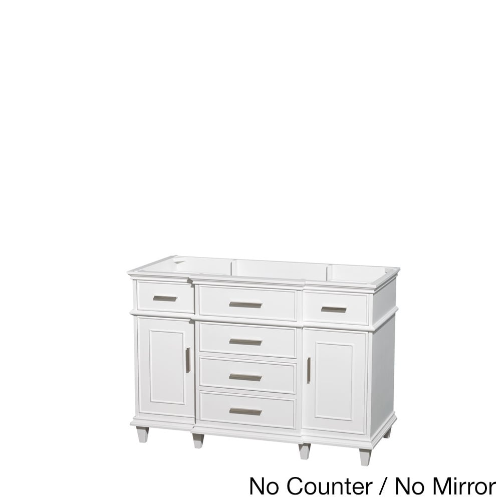 Wyndham Collection Berkeley White 48 inch Single Birch Vanity White Size Single Vanities