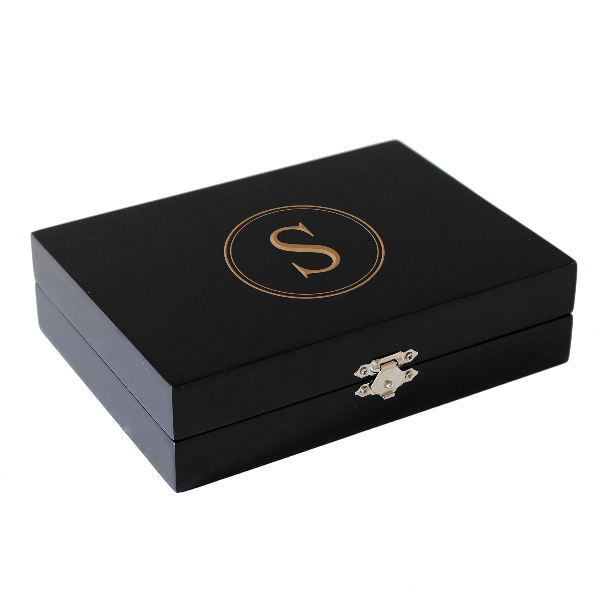 Personalized Black Jewelry Box