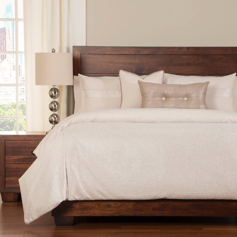 Silver Orchid Monroe Sparkly Woven 6-piece Duvet Cover Set with Insert