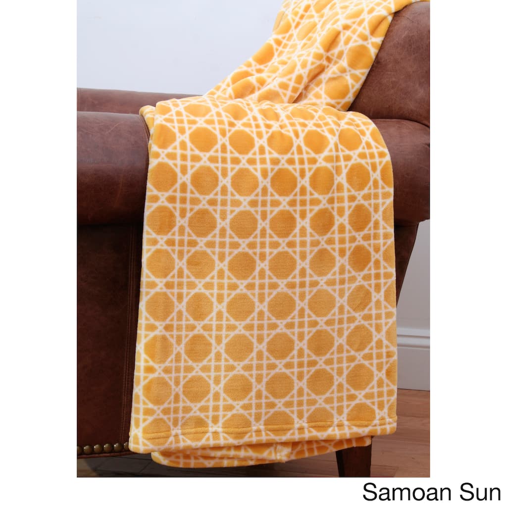 Cane Print 50 x 60-inch Fleece Throw