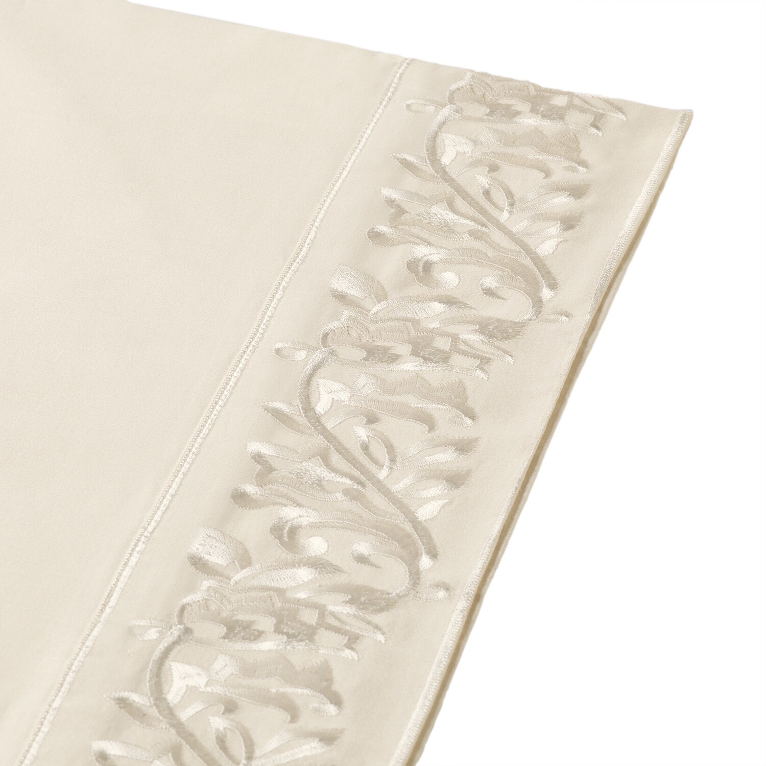 Embroidered 400 Thread Count High Quality Cotton Sateen Bed Sheet 