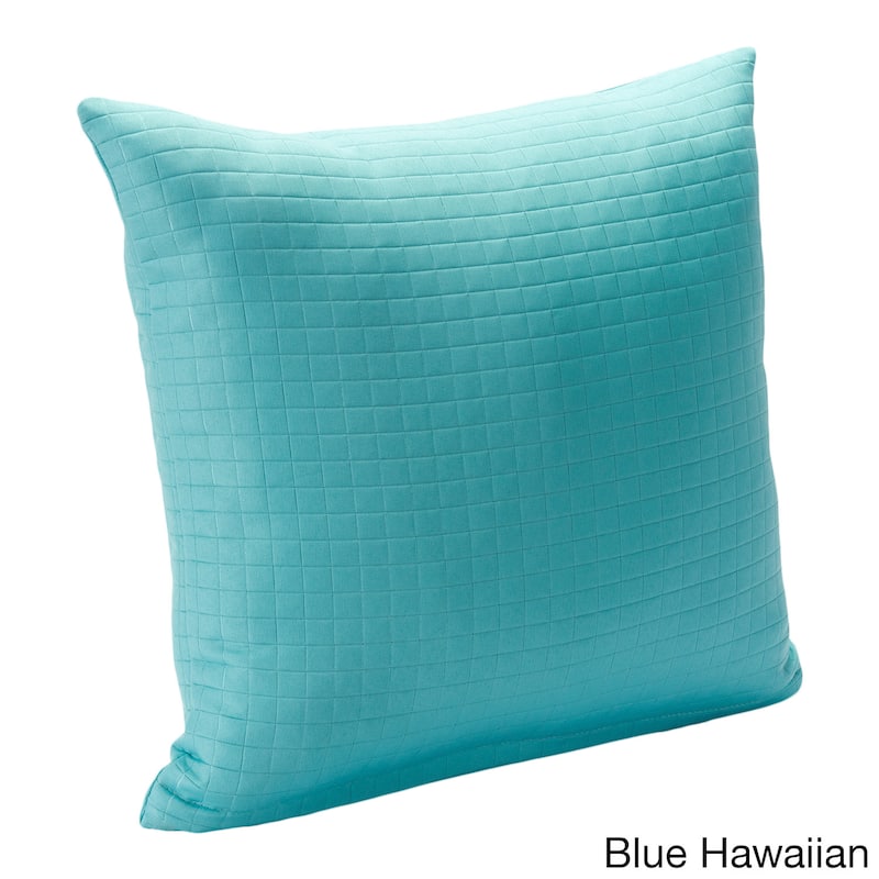 Modern Spa Solid Square Stitched Accent Pillow - Large - 20 x 20 - Blue