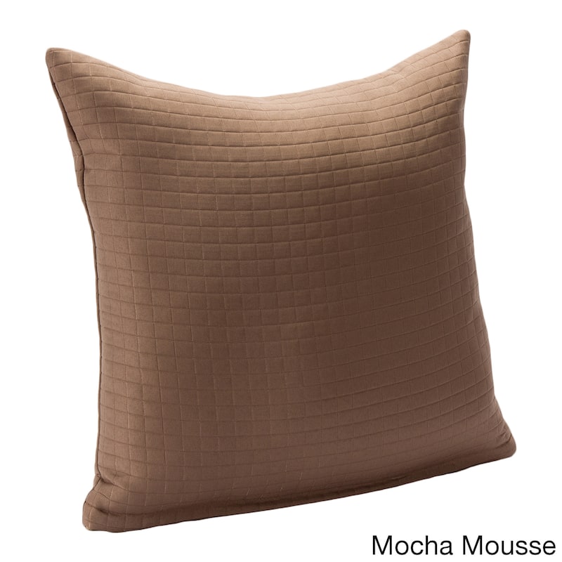 Modern Spa Solid Square Stitched Accent Pillow - Medium - 16 x 16 - Brown