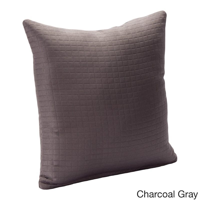 Modern Spa Solid Square Stitched Accent Pillow - Medium - 16 x 16 - Grey