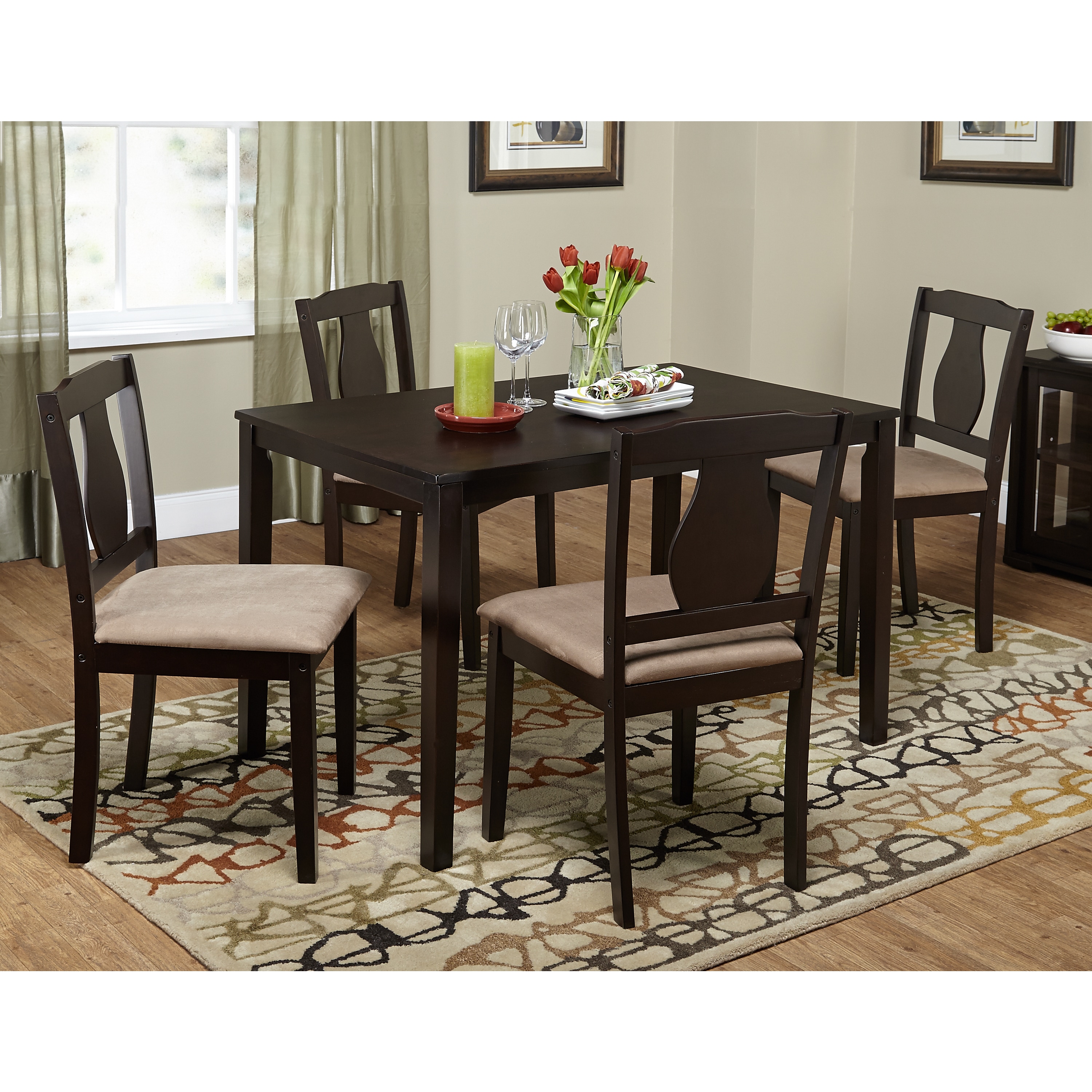 Tms Kaylee Espresso/ Brown 5 piece Dining Set Espresso Size 5 Piece Sets