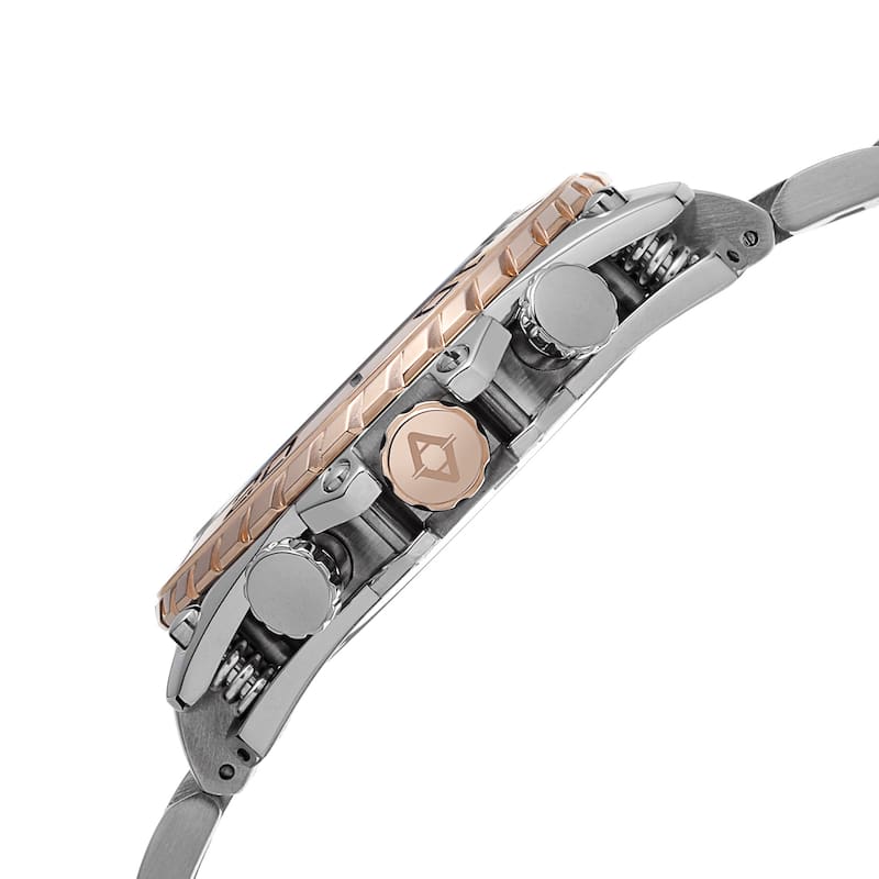 Akribos XXIV Men's Date Chronograph Stainless Steel Two-Tone Bracelet Watch