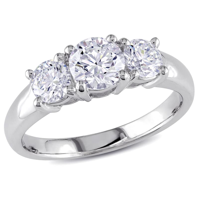 Miadora Signature Collection 14k White Gold 1 1/4ct TDW Diamond Ring - 6.5