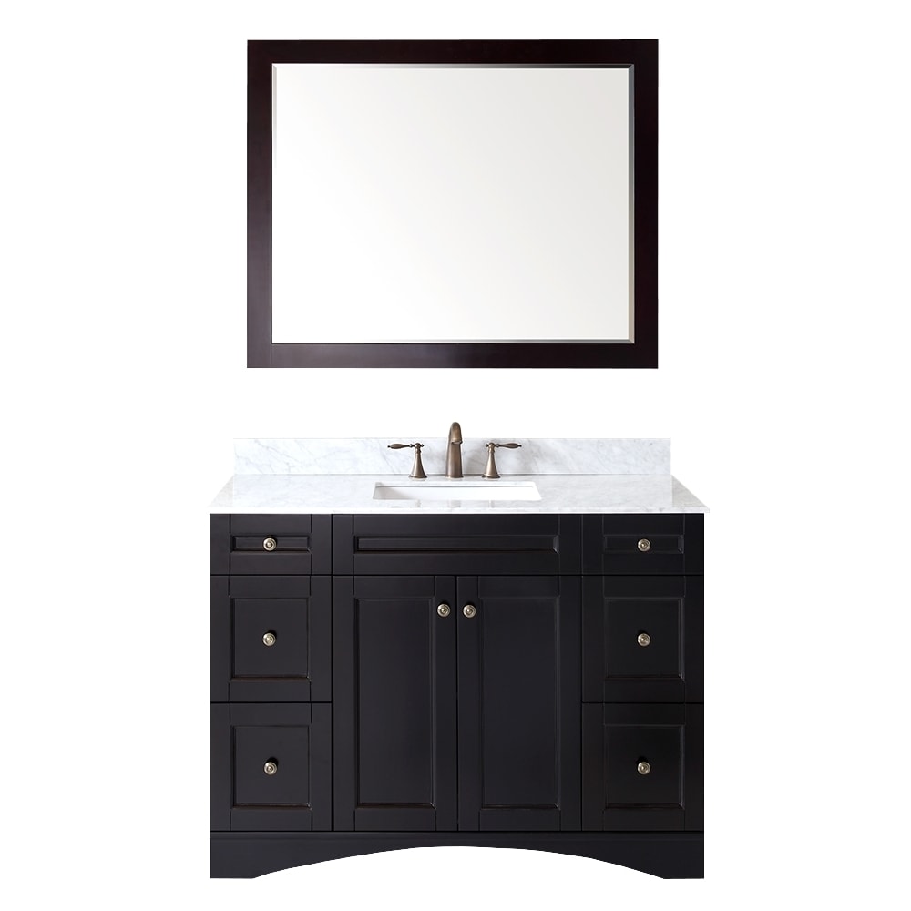 Virtu Virtu Usa Elise 48 inch Single Sink Espresso Vanity With Carrara White Marble Countertop Espresso Size Single Vanities