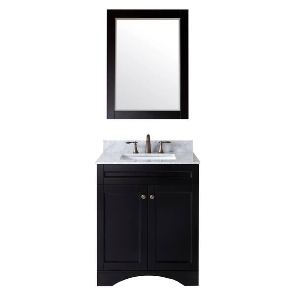 Virtu USA Elise 30-inch Single Sink Espresso Vanity with Carrara White ...