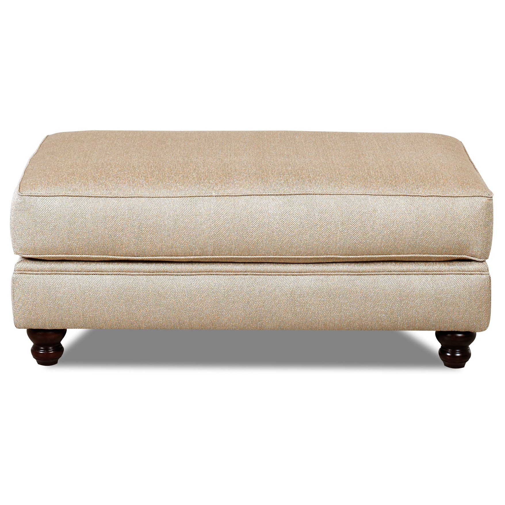 Daryn Straw Colored Transitional Ottoman