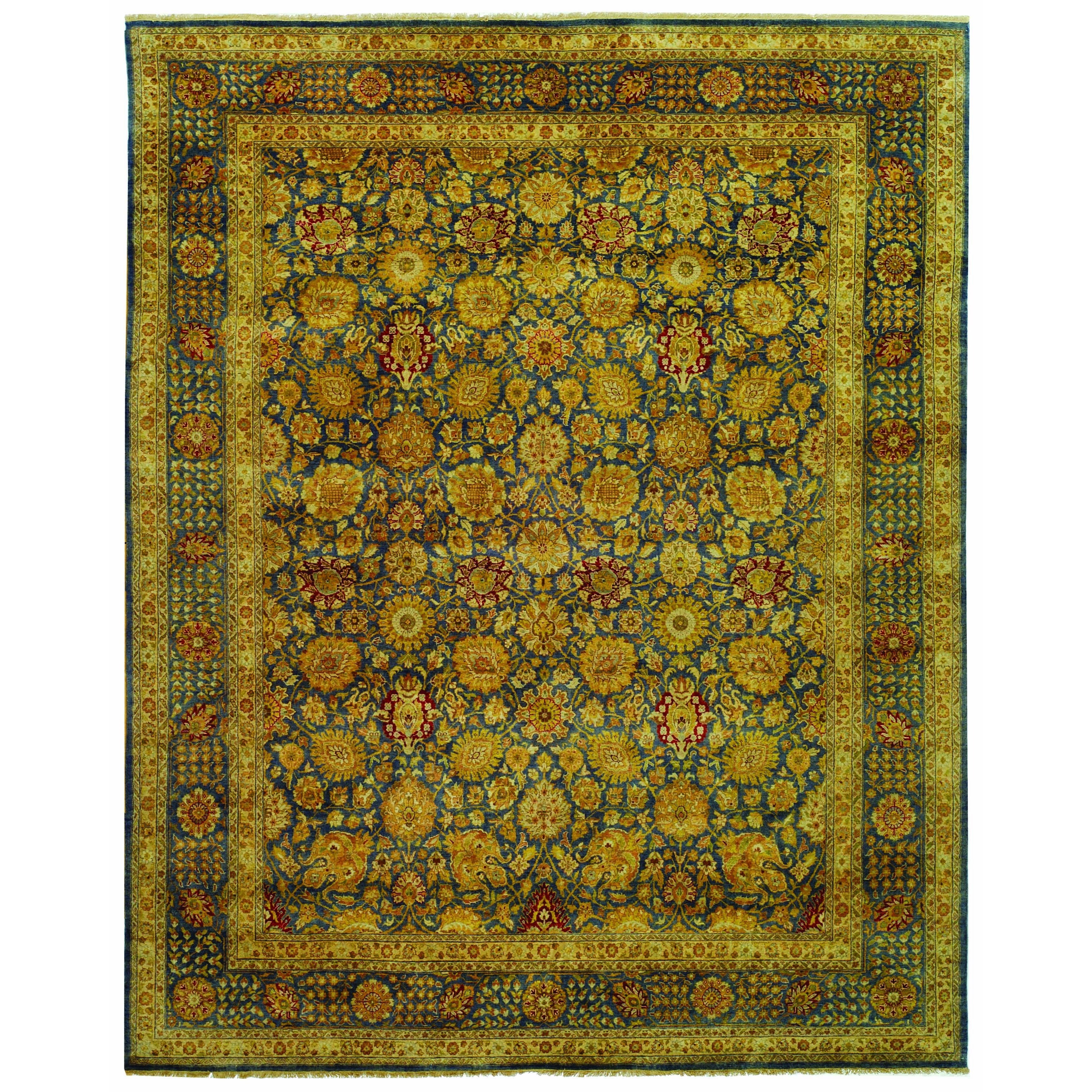 Safavieh Hand knotted Lavar Blue Wool Rug (8 X 10)