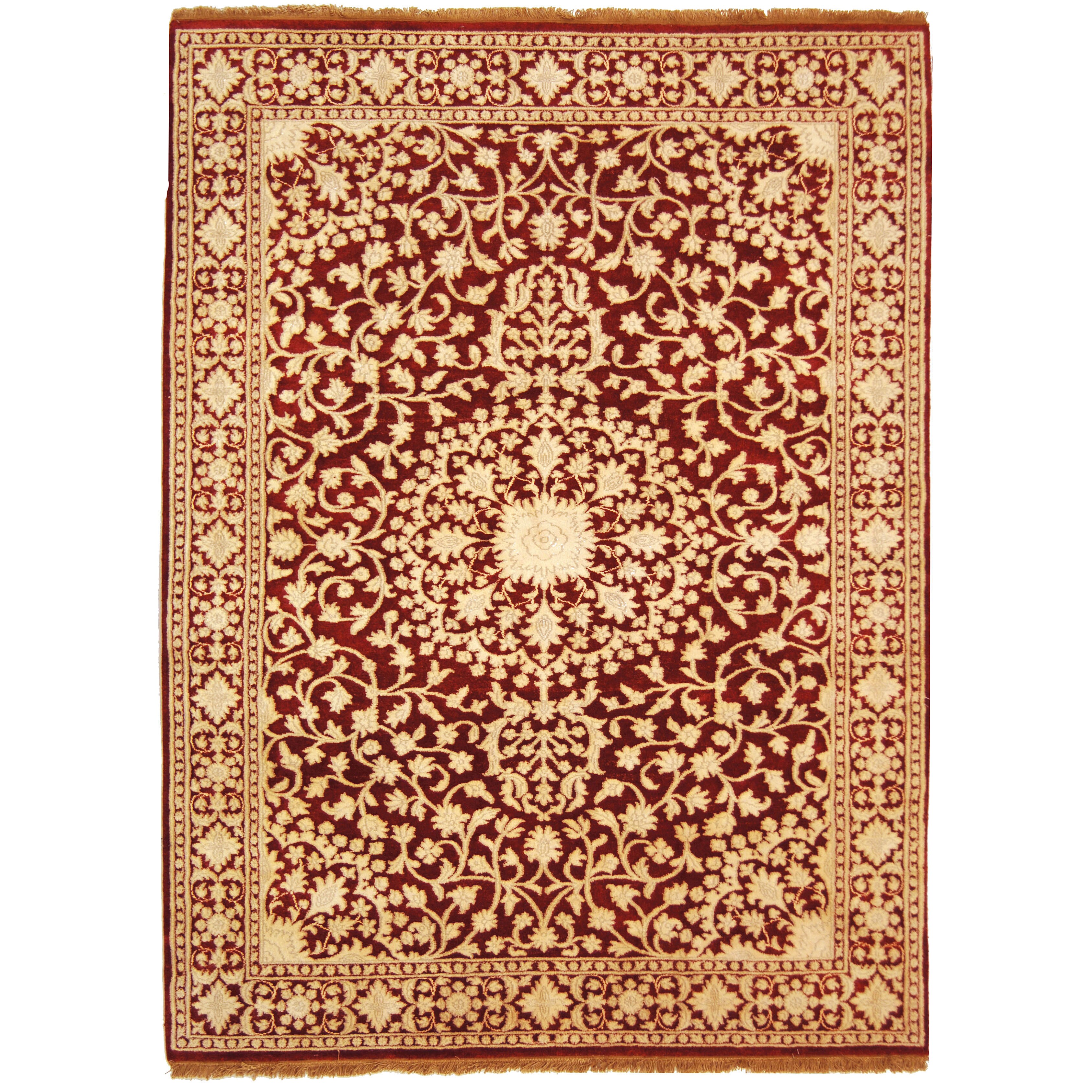 Safavieh Hand knotted Ganges River Red/ Ivory Wool Rug (8 X 10)