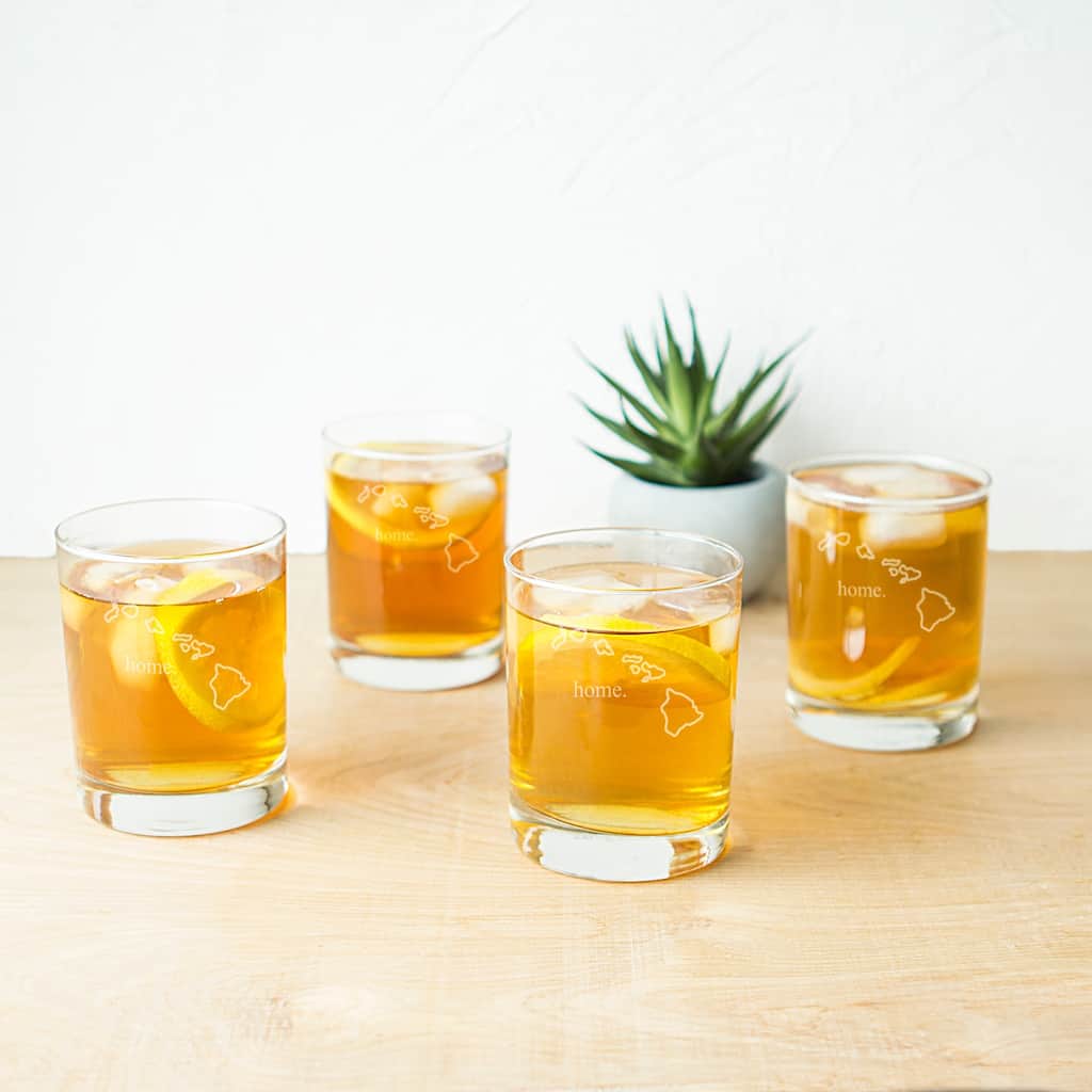 Home State Low Ball Drinking Glasses (Set of 4)