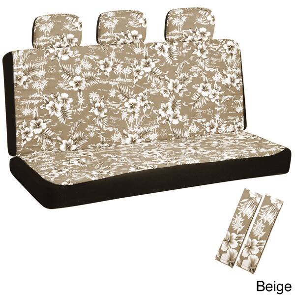 Shop Oxgord Hawaiian Flower 60 40 Split Bench 8 Piece Seat Cover