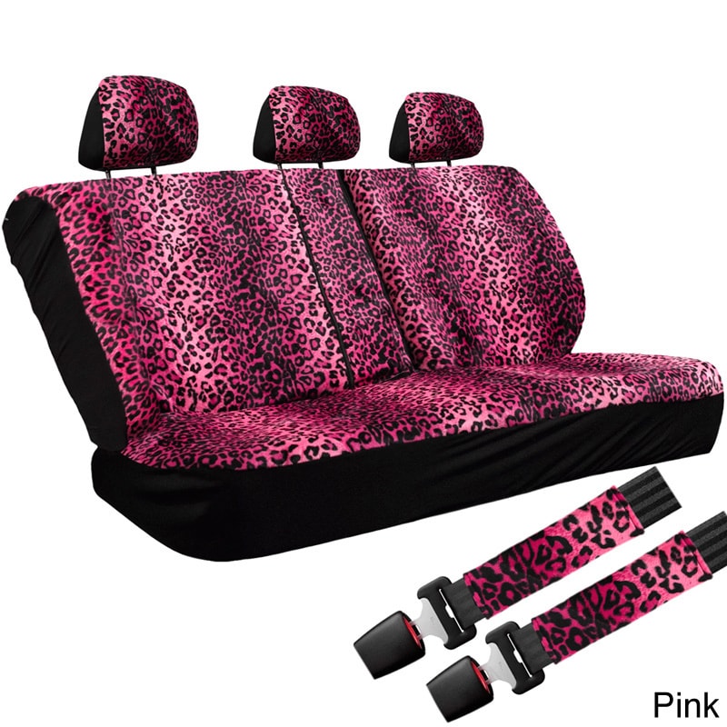 Oxgord Cheetah/ Leopard 60/40 Split Bench 8 piece Seat Cover Set